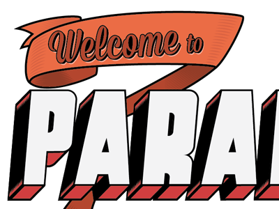 Welcome to Paradise illustration typography vector