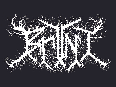 Brllnt Black Metal black metal branches illustration ink logo metal pen type typography wordmark