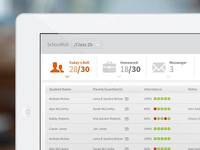School Roll App Mockup app ipad