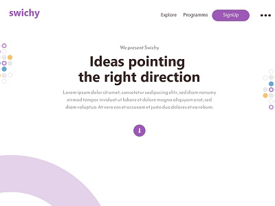 Swichy Landing Page branding design ui ux vector web