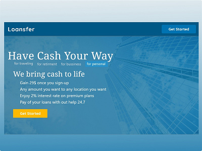 Web Design For A Loan Company #Idea