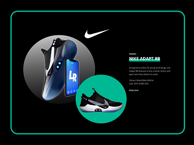 Nike adapt bb hero section inspiration