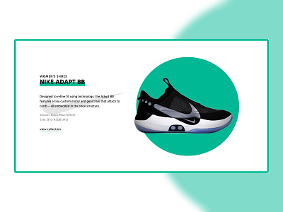 Nike adapt bb product section inspiration figma figmaafrica nike product product page ui webdesign website concept weekend