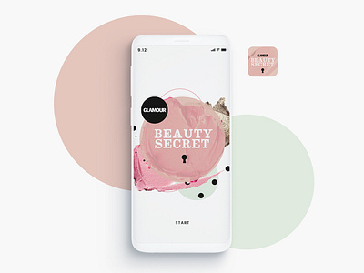 Glamour application app beauty beauty logo design logo pink ui uidesign user interface user interface ui ux