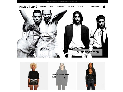 Helmut Lang Advertising Concept (David Sims) by Chipo Mapondera on Dribbble
