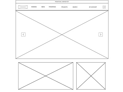 Helmut Lang Website Homepage Wireframe V.02 (Above)