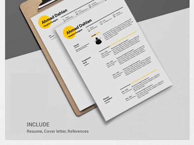 Fresh and Clean resume coverletter references