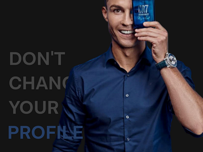 Ads for CR7 fragrance graphicdesign ads simple