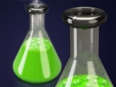 Laboratorium glossy green icon labs shiny