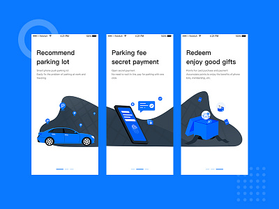 Guide pages app app design illustration parking app ui ui ux uidesign ux