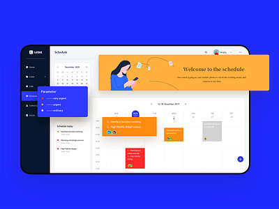 Schedule interface background design ui ui ux