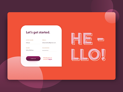 Daily UI Challenge | Sign Up