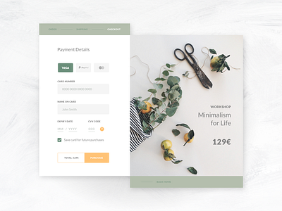 Daily UI Challenge | Credit Card Checkout check out checkout credit card checkout credit card form dailyui dailyui 002 design minimalism minimalist payment form ui design uichallenge uxui