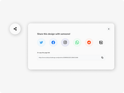 #09 - Share dailyui design flat icon interface minimal share share button ui ux web