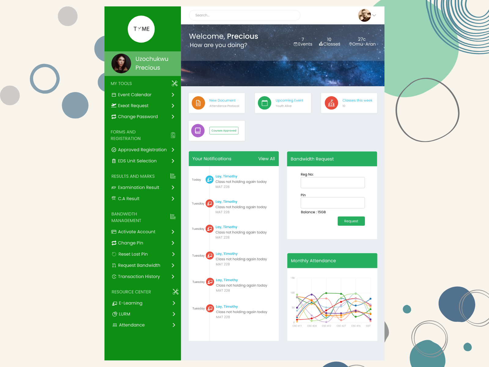 Student Management Portal by Uzochukwu Precious on Dribbble