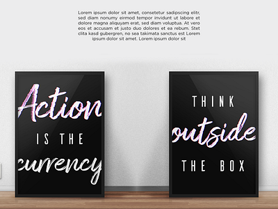 Motivation poster billboard design flat illustration lettering minimal plakat poster type typography vector