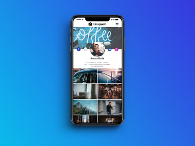 Daily UI Challenge #6 [User Profile] app daily design icon phone photo ui ux web webdesign website