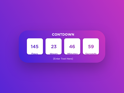 Daily UI Challenge #014 [Countdown] adobexd color creative dailyui design flat minimal ui ui 100 ux web webdesign