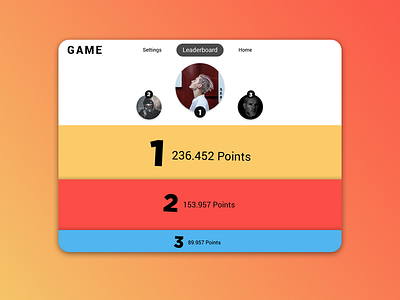 Daily UI Challenge #017 [Leaderboard] adobexd app color creative dailyui design flat graphics illustration leaderboard minimal ui ux web webdesign website