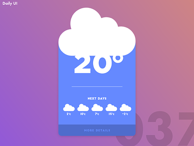 Daily UI Challenge #037 | Weather adobexd app color creative dailyui design flat graphics illustration minimal ui ux weather web webdesign website