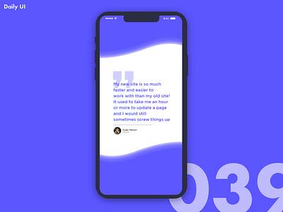 DailyUI Challenge #039 | Testimonial