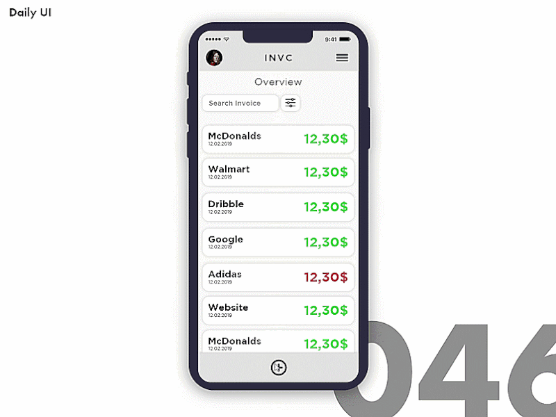 Daily UI Challenge #046 | Invoice