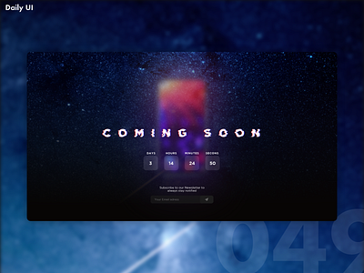 Daily UI Challenge #049 | Coming soon