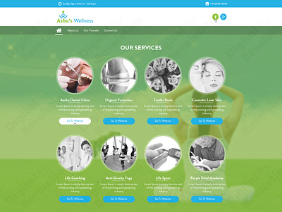 Health Wellness Website Re-design corporate creative graphic design health website ui
