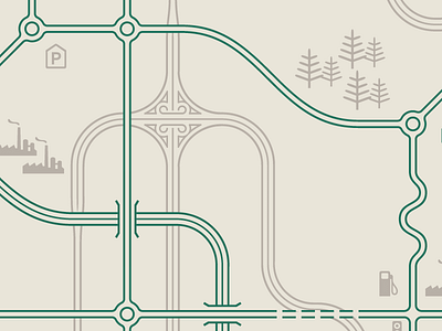 Map proposal detail illustration infographic routes