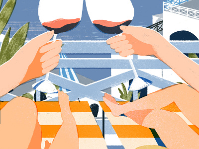 The Greek Holiday airbnb greek illustration lifestyle trip