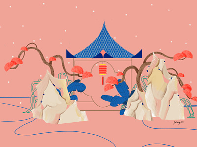pink garden 2 china chinaart cover art illustration lifestyle shanghai