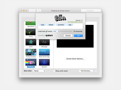 GifSaver | Gif screensaver for macOS