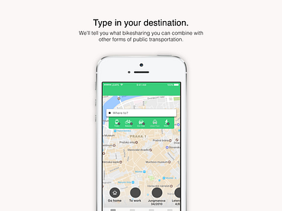 Leaps - Ride your city better app appstore bike ios iphone map mobility mockup travel trip ui ux