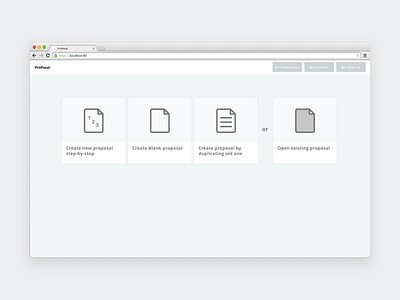 ProPosal | Dashboard and profile