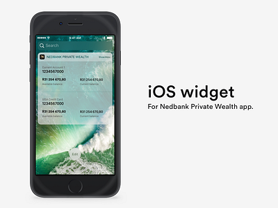 Nedbank Private Wealth - iOS widget