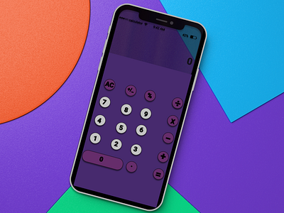Calculator Daily Ui #004 With Iphone X app calculator calculator app calculator ui daily 100 challenge dailyui design ui ui ux design ux