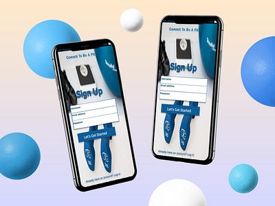 UI Sign Up Fitness App app app concept daily 100 challenge dailyui design ui ui ux design ux