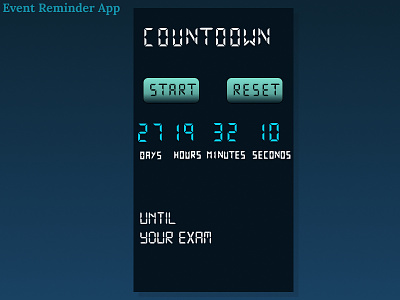 Countdown Timer app app concept count down countdown countdown timer countdowntimer daily 100 challenge dailyui design ui ui ux design ux