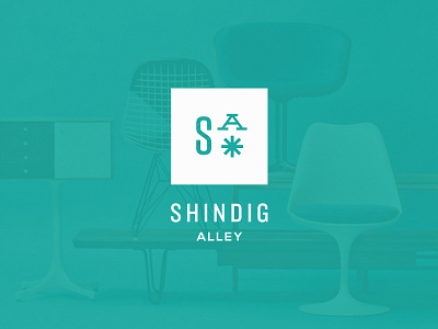 Shindig Identity logo design mcm vintage