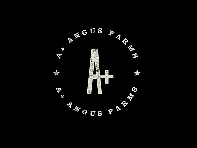 A+ Angus Farms branding logo moo cows