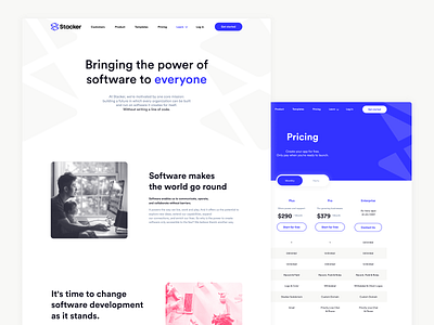 Stacker — Website clean interface landing lp product product design typography ui ui elements ux visual web webdesign website
