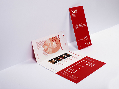MNP - Brochure design art gallery branding brochure brochure design design duotone logo minimalism museum print red typography visual identity