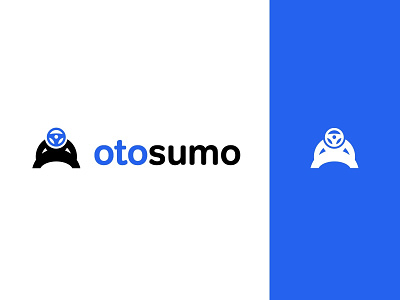 Otosumo Logo blue car logo marketplace otosumo sans serif turkey