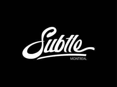 Subtle apparel branding calligraphy clothing design graphic lettering letters logo montreal subtle typography
