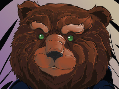 Bear animal bear brown drawing fur illustration vector