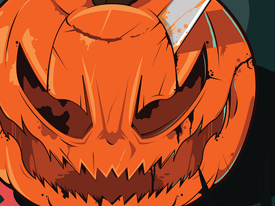 Pumpkin carving design graphic halloween illustration orange poster pumpkin vector