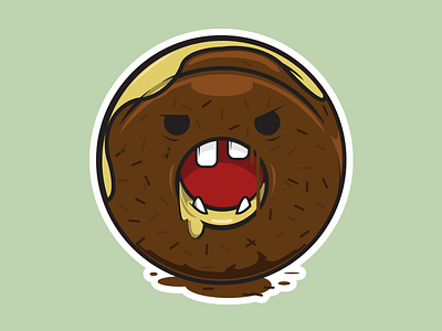 Donut-Kun chocolate design domo domokun donut graphic illustration sticker