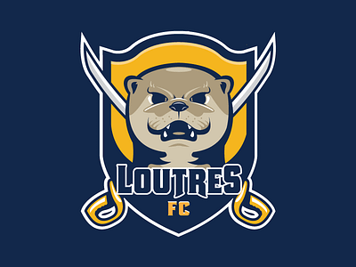 Otters FC branding club design fc footbal graphic logo loutres otter otters sport