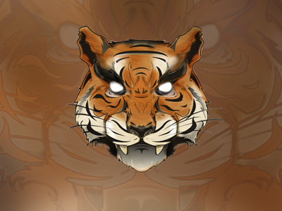 Tiger design graphic illustration illustrator tiger vector