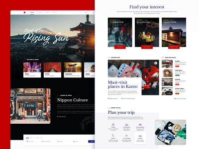 Japan Travel Guide concept guide japan layout travel ui ux web web design website website concept